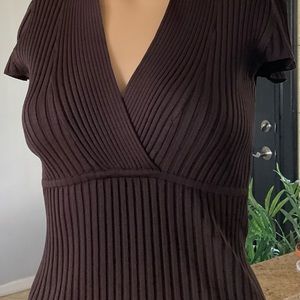 CACHE - BROWN KNITTED TOP